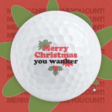 Merry Christmas you wanker - Golf Balls
