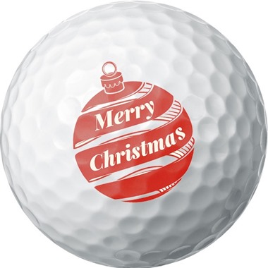 Merry Christmas Bauble - Golf Ball