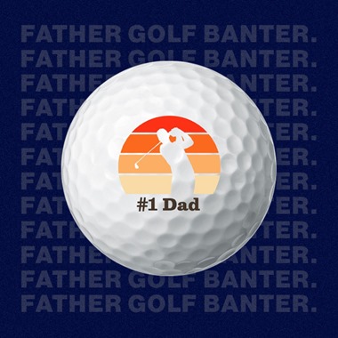 #1 Dad Sunburst Golf Balls