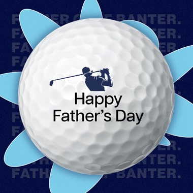 Happy Father's Day Silhouette Golf Balls
