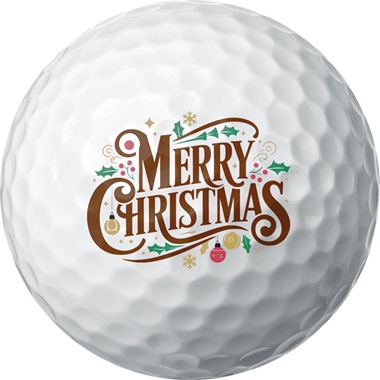 Festive Merry Christmas - Golf Balls