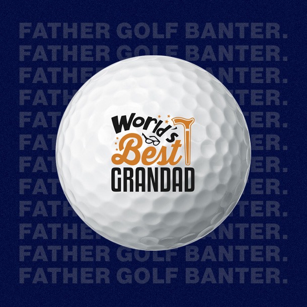 World's Best Grandad golf balls