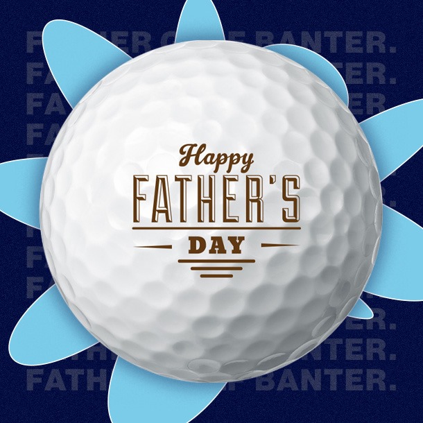 Bag of Father's Day golf balls