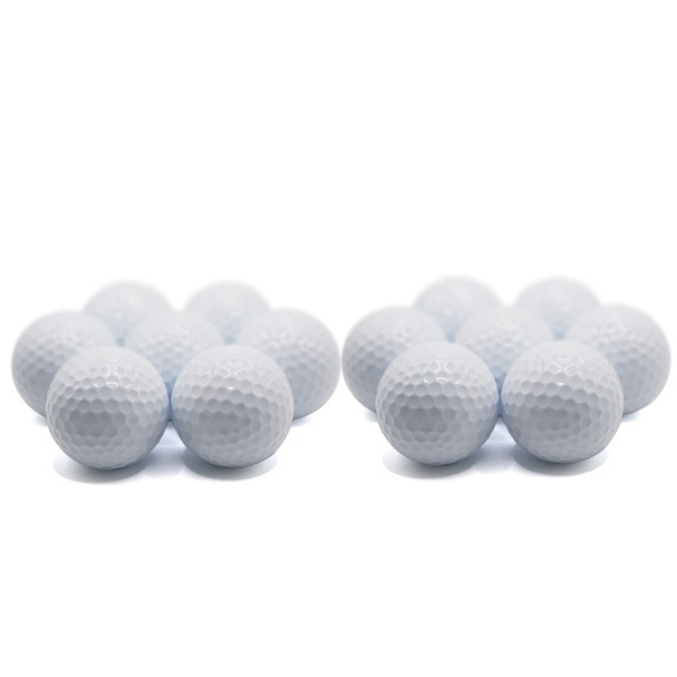 Plain white golf balls