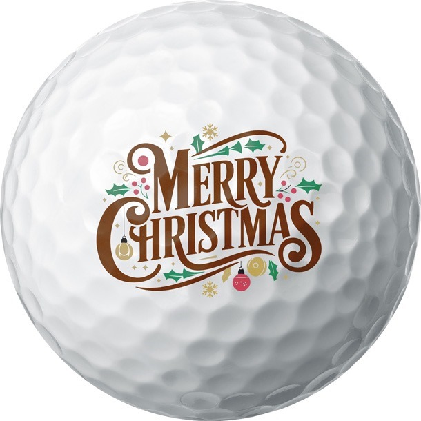 Festive Merry Christmas - Golf Balls