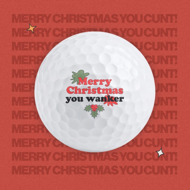 Merry Christmas you wanker - Golf Balls