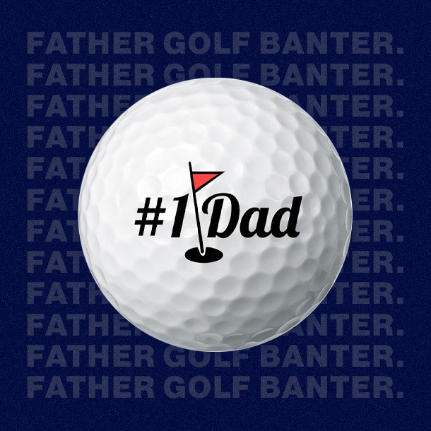 #1 Dad Golf Ball