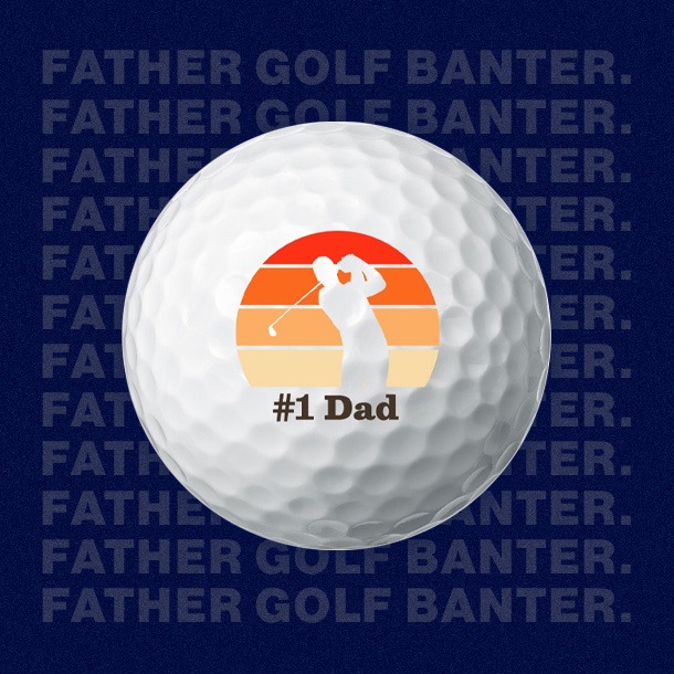 #1 dad golf ball
